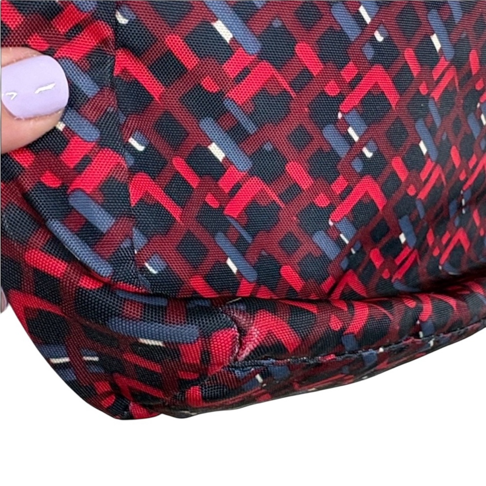 Kipling Red Black Pattern Rectangle Crossbody Bag… - image 7